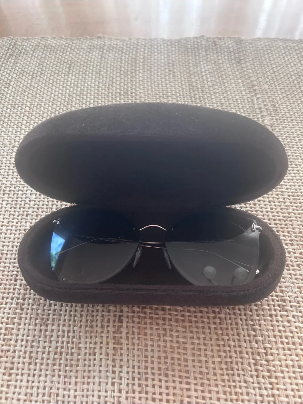 Tom Ford Charlotte 62mm Gold Tone w/Havana Tortoise Butterfly Shape Polarized.